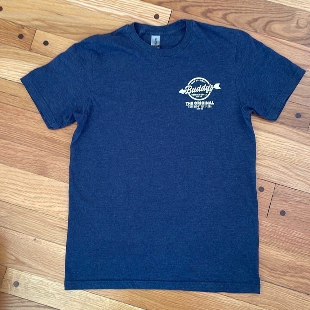 Buddy's Pizza Detroit Michigan Restaurant Blue Short Sleeve T-Shirt Adult S